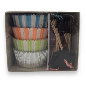 Meri Meri Cupcake Kit 48-Cupcake Cases & 24-Toppers NIB